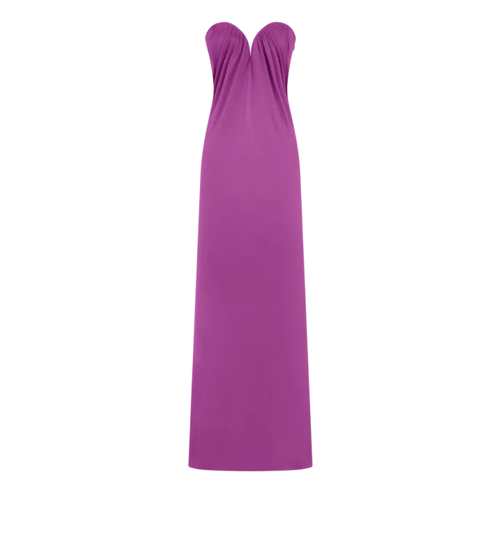 STRAPLESS DRAPED EVENING DRESS online